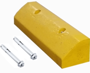 Topellantas Ecológico Plástico amarillo 45cm con chazos incluidos